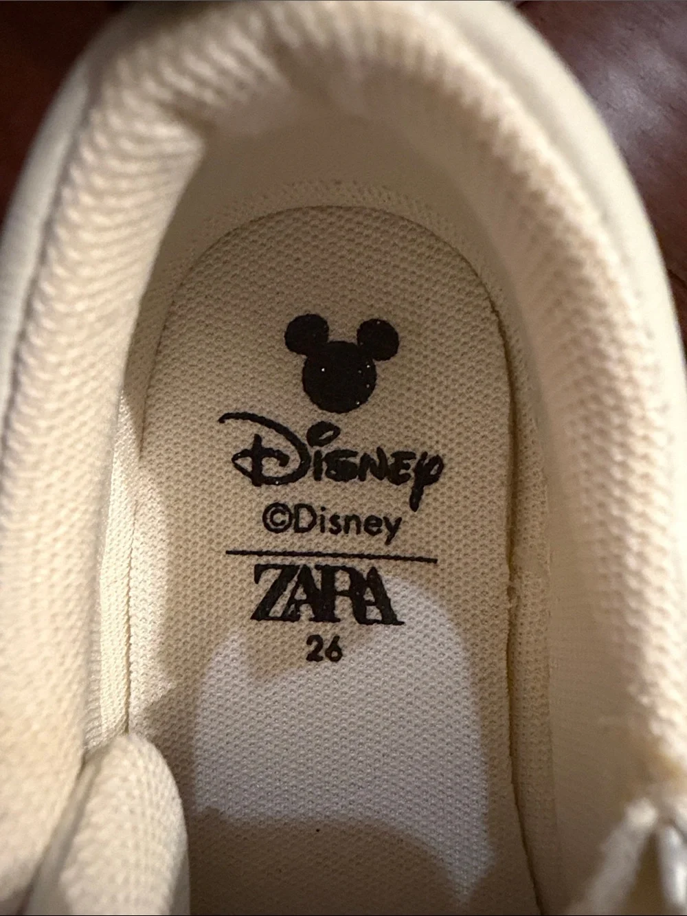 Zara Cream Kids Sneakers with Colorful Embroidered Icons